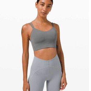 LULULEMON Like A Cloud Long Line Light Support Bra B/C cup Asphalt Gray Size 4